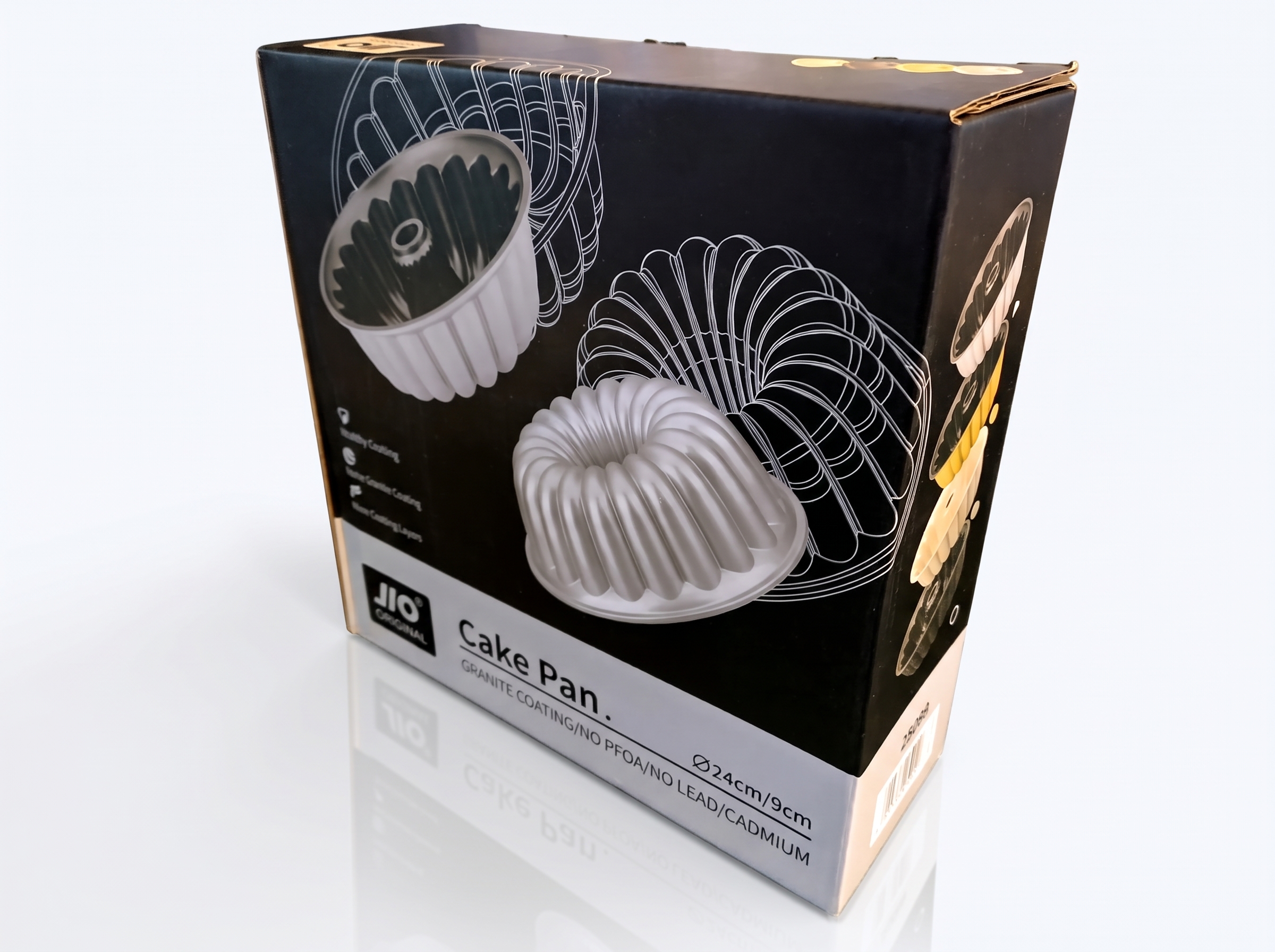 Jio Original Sockerkaksform i Granitbeläggning (Ø24 cm) – Exklusiv Bakform i Sandbeige - Bild 4