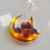 LED-Ljusslinga & Ljusridå för Ramadan med Stjärnor & Moské-Halvmånar – Förlängningsbar Gardinslinga - Bild 3