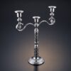 Elegant Klassisk Kandelaber i Silverfinish (39 cm) – Trearmad Ljusstake - Bild 3
