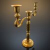 Elegant Klassisk Kandelaber i Guldfinish (39 cm) – Trearmad Ljusstake - Bild 3