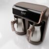 RAF Dubbel Elektrisk Turkisk Kaffebryggare (1200W, 2 Kannor) – Automatisk Kaffemaskin med Digital Temperaturvisning - Bild 2