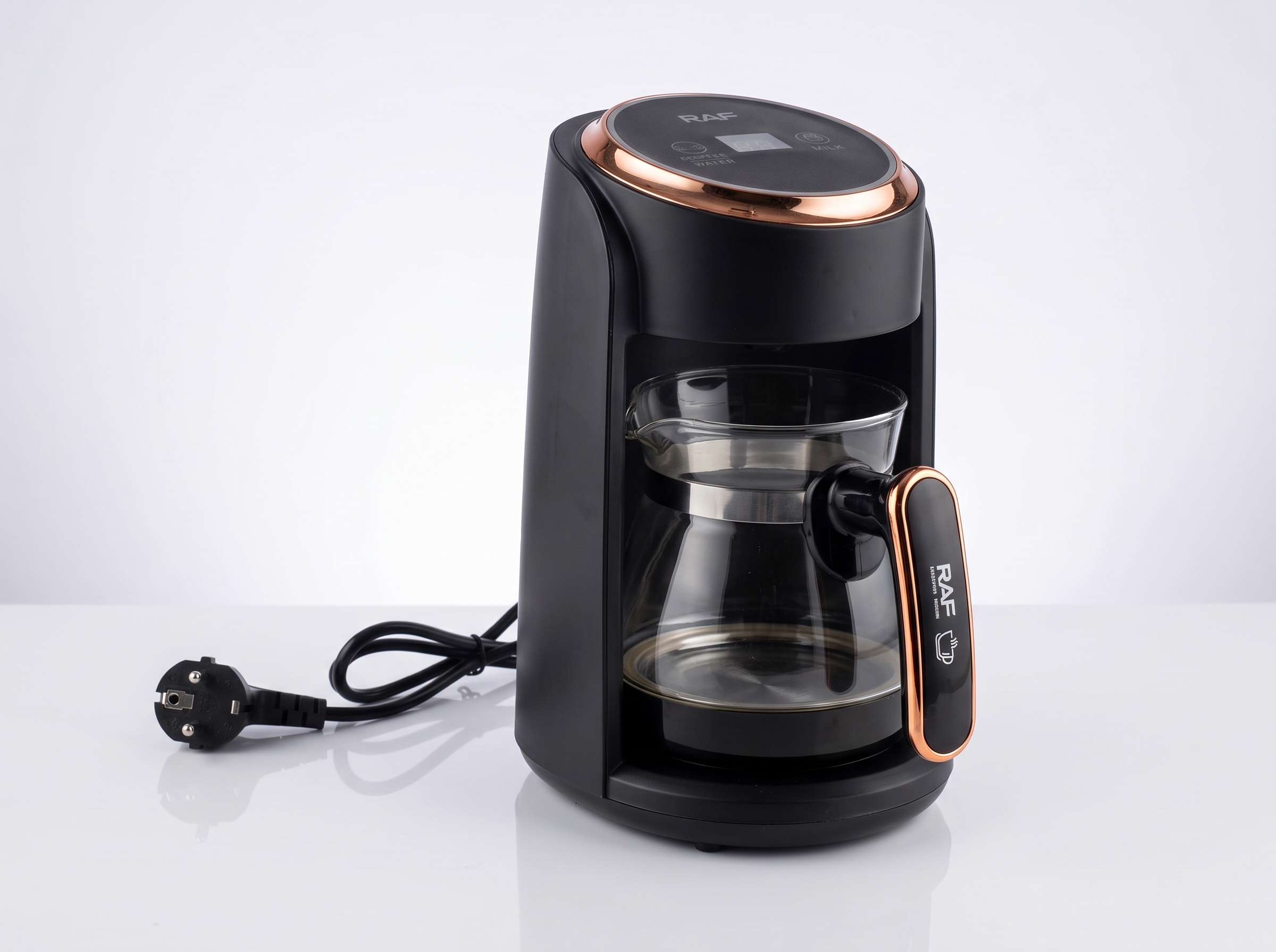 RAF Elektrisk Turkisk Kaffebryggare med Glaskanna (600W) – Multifunktionell Kaffekanna med Digital Display - Bild 2