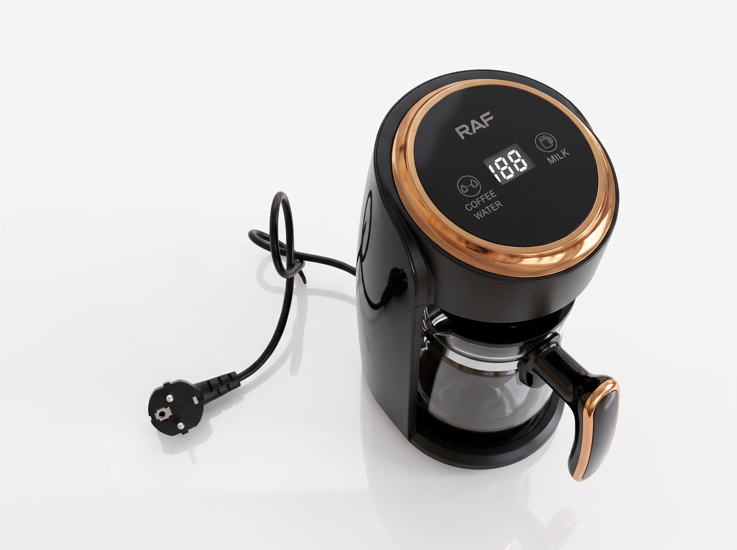 RAF Elektrisk Turkisk Kaffebryggare med Glaskanna (600W) – Multifunktionell Kaffekanna med Digital Display - Bild 3