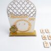 Ramadan Nedräkningskalender i Trä & Spegelguld – Bordskalender i Vit & Guld - Bild 5