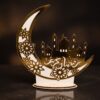 Ramadan Halvmåne & Moské Bordsdekoration i Vit & Spegelguld (23 x 26 cm) - Bild 2