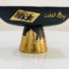 Orientalisk Serveringsskål på Fot i Svart & Guld (22 x 15 cm) – Exklusiv Dekorationsskål med Arabisk Kalligrafi - Bild 3