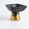 Orientalisk Serveringsskål på Fot i Svart & Guld (22 x 15 cm) – Exklusiv Dekorationsskål med Arabisk Kalligrafi - Bild 4
