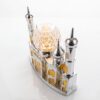 LED-Belyst Moskémodell för Ramadan i Silver med Kristallmönstrad Glob & Musik (22 x 19 cm) – USB & Batteridriven Bordsdekoration - Bild 3