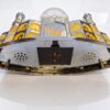 LED-Belyst Moskémodell för Ramadan i Silver med Kristallmönstrad Glob & Musik (22 x 19 cm) – USB & Batteridriven Bordsdekoration - Bild 4