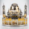 LED-Belyst Moskémodell för Ramadan i Silver med Glob & Musik (22 x 19 cm) – USB & Batteridriven Bordsdekoration - Bild 2