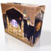 LED-Belyst Moskémodell för Ramadan i Silver med Kristallmönstrad Glob & Musik (22 x 19 cm) – USB & Batteridriven Bordsdekoration - Bild 6