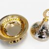 Orientalisk Serveringsskål med Lock & Halvmåne i Guld & Silver (18 cm) – Exklusiv Dadel- & Godisskål - Bild 4