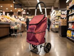 Shoppingvagn & Rullvagn i Vinröd Design – Modern Vagn på Hjul