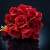 Lyxig Konstbukett med Röda Rosor (48 cm) – Tidlös Konstblomma för Vas - Bild 2