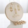 Ramadan Kareem Rund Väggtavla i Tyg med Guldbroderi (40 cm) – Elegant Vägghängd Ramadan-dekoration - Bild 3
