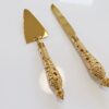 Salvia Tårtbestick i Guld (2 Delar) – Lyxigt Tårtset med Tårtspade & Tårtkniv - Bild 2