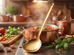 Yachule Serveringsslev / Soppslev i Guld – Lyxigt Köksredskap i Rostfritt Stål