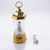 Ramadan Snölykta i Guld med Musik, LED-belysning & Snöeffekt (38 cm) – USB & Batteridriven Bordslykta - Bild 5